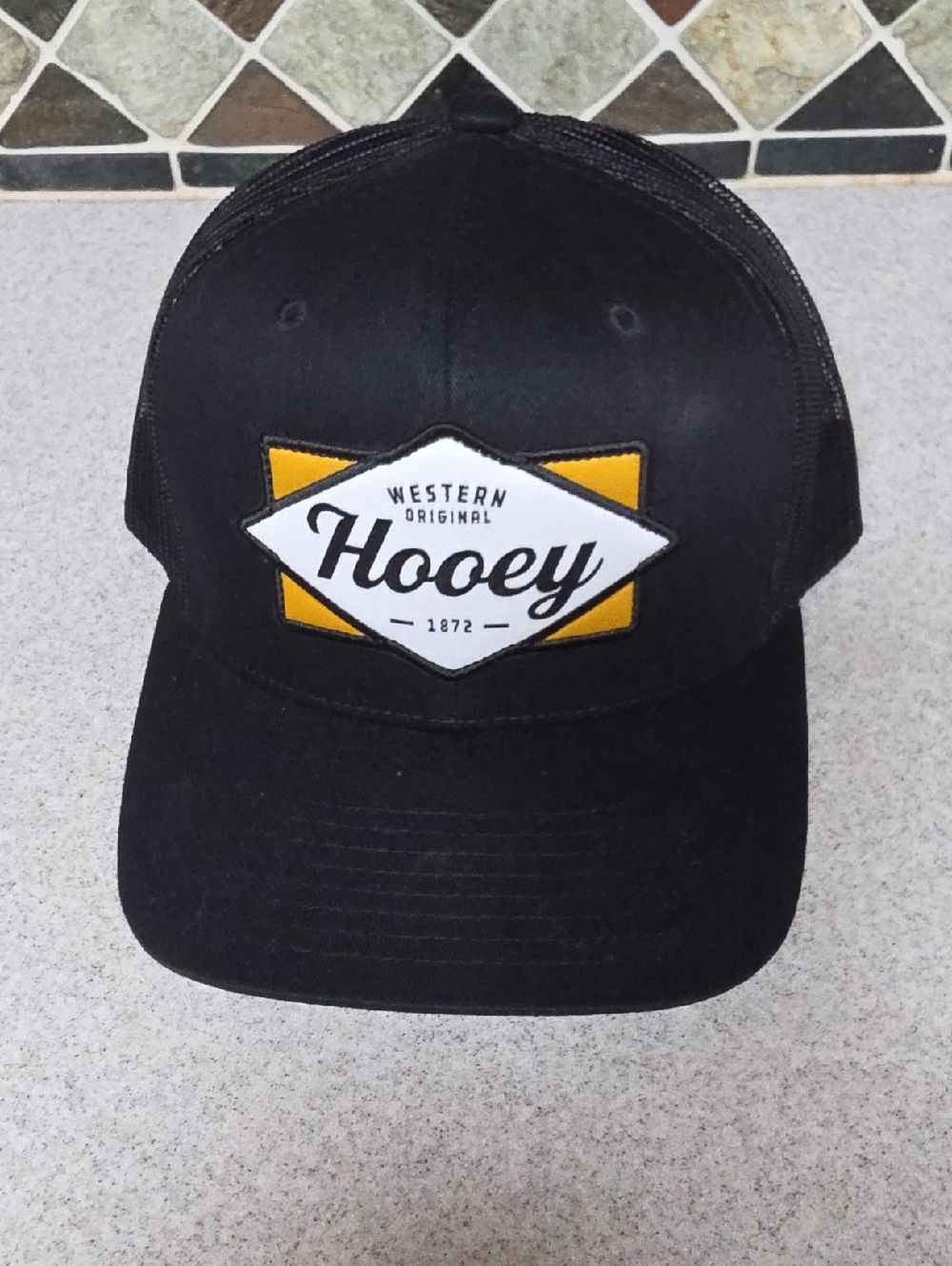 Hooey Black Cap with Yellow Patch